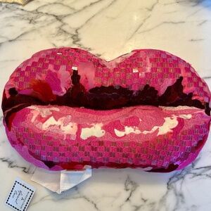 McKenzie Child Pucker Up Pillow. NEW WITH TAGS AND ORIGINAL WRAPPING